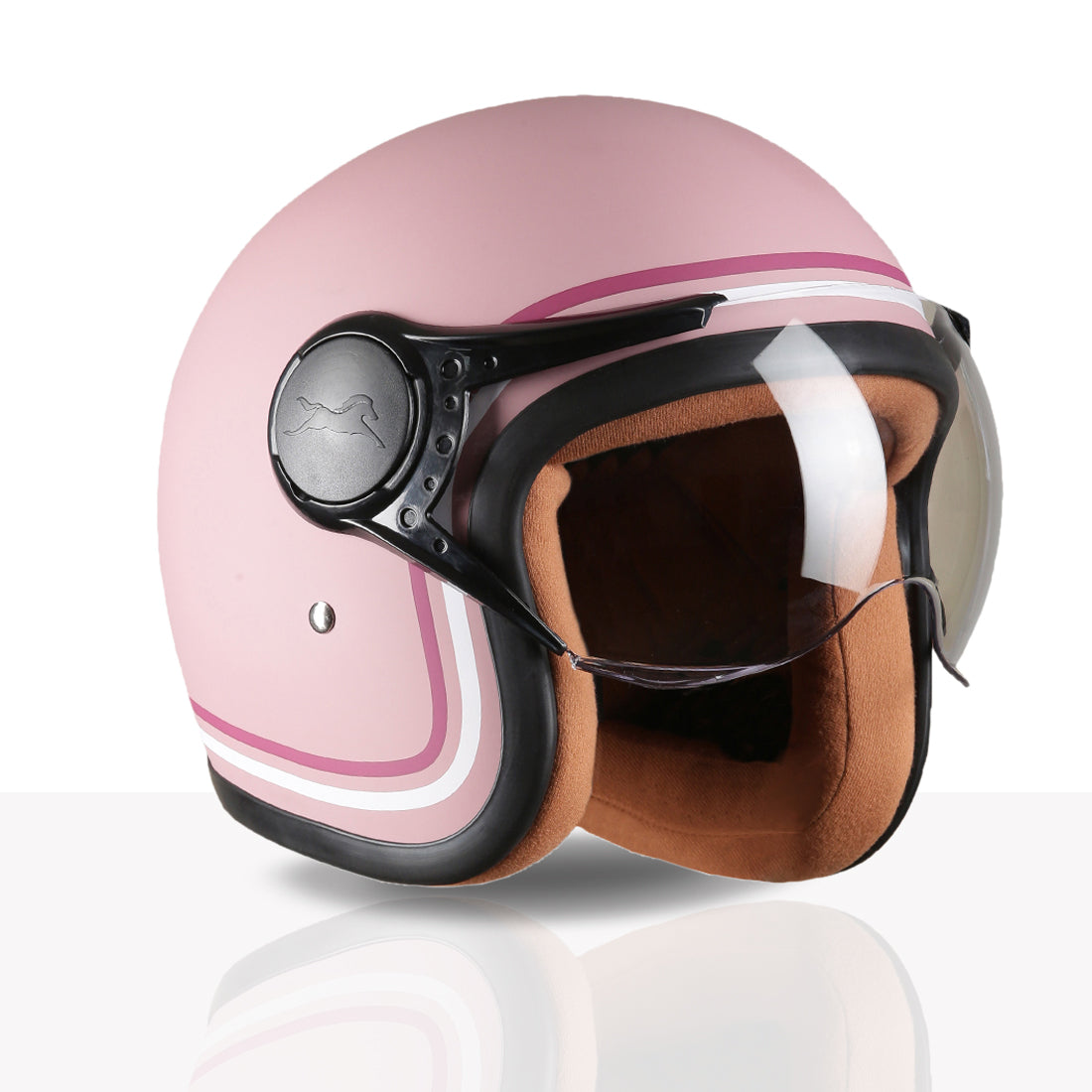 TVS MissFit Helmet for Women | Lightweight Ladies Helmet for Scooty | Stylish Girls Helmet with Extreme Comfort Fit | Women Helmet with Clear Visor | DOT & ISI Certified Helmet for Woman